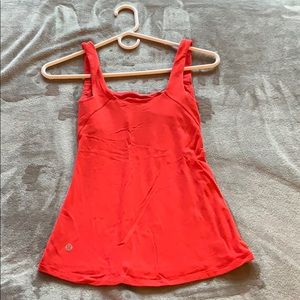 Lululemon Orange active wear tank top